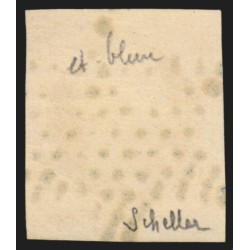 n°13A, Napoléon 10c bistre, oblitéré étoile bleue, signé SCHELLER - TB