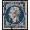 n°14Aa, 20c bleu-foncé, Type I, oblitéré GROS POINTS - TB