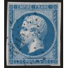 n°14B, Napoléon 20c bleu, Type II, oblitéré PC 4214 EVIAN Haute-Savoie - TB