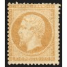 n°21, Napoléon dentelé, impression usée, 10c bistre, neuf * , pièce d'attente