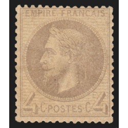 n°27A, Napoléon Lauré 4c gris-lilas, neuf * légère trace de ch. - TB D'ASPECT