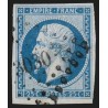n°15, 25c bleu, oblitéré PC 3030 SAINT-CLAUDE-SUR-BIENNE, signé CALVES - TB