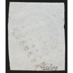 n°15, 25c bleu, oblitéré PC 3030 SAINT-CLAUDE-SUR-BIENNE, signé CALVES - TB