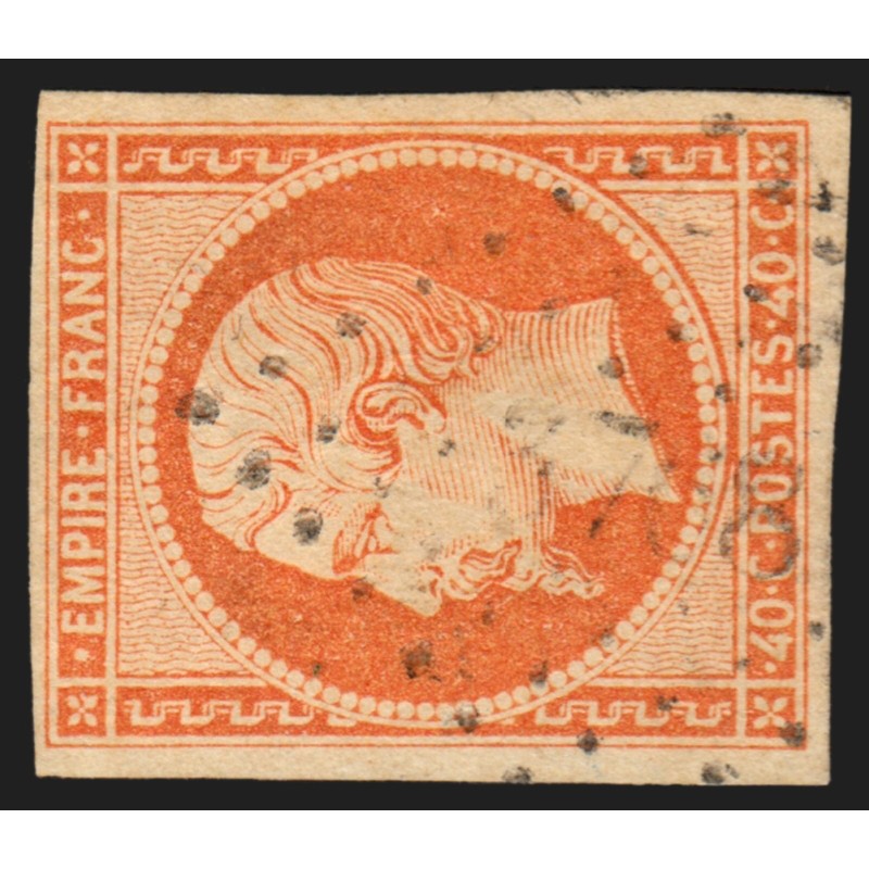 n°16, Napoléon 40c orange, oblitéré PC 3768 JAFFA Syrie - TB D'ASPECT