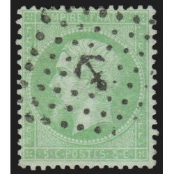 n°20, Napoléon 5c vert-pâle, oblitéré Ancre maritime, signé A.BRUN - TTB