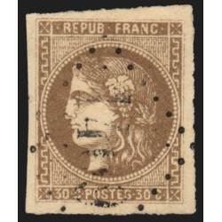 n°47a, Cérès de Bordeaux, 30c brun-clair, oblitéré Gros Chiffres - TB D'ASPECT