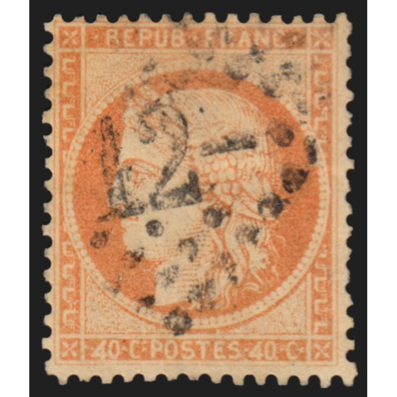 n°38d, variété 4 retouchés, Cérès Siège de Paris, 40c orange - TB D'ASPECT