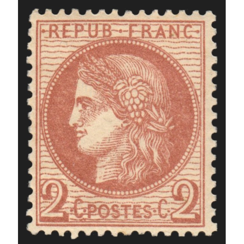 n°51, Cérès 2c rouge-brun, neuf * infime trace de ch. signé SCHELLER - TB