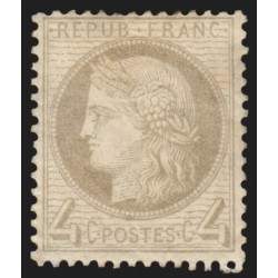 n°52, Cérès 4c gris, neuf * avec charnière forte, GNO - TB D'ASPECT