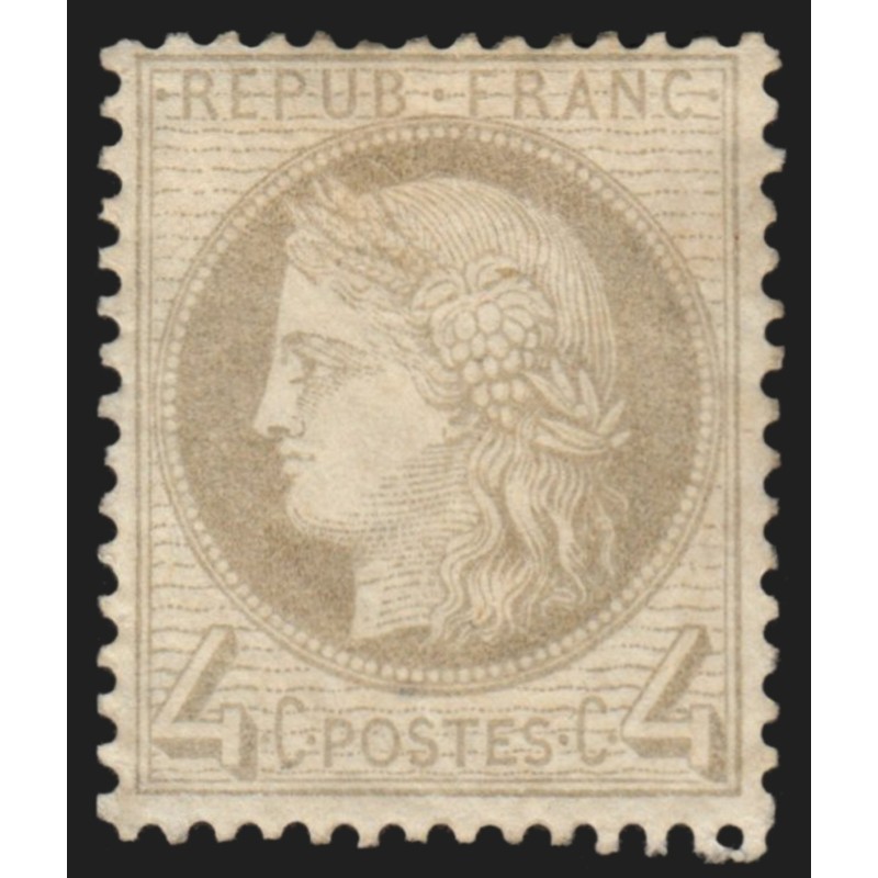 n°52, Cérès 4c gris, neuf * avec charnière forte, GNO - TB D'ASPECT
