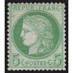 n°53, Cérès 5c vert-jaune, neuf ** sans charnière - TTB