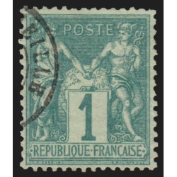 n°61, Sage 1c vert, Type I, oblitéré - TB D'ASPECT