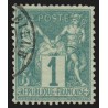 n°61, Sage 1c vert, Type I, oblitéré - TB D'ASPECT