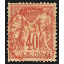 n°70, Sage 40c rouge-orange, Type I, oblitéré càd rouge - TB