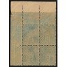 n°75, bloc coin de feuille, Sage 5c vert-sur-verdâtre, neuf **/* - TTB D'ASPECT