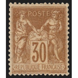 n°80, Sage 30c brun-jaune, Type II, neuf * infime trace de ch. quasi ** - TB