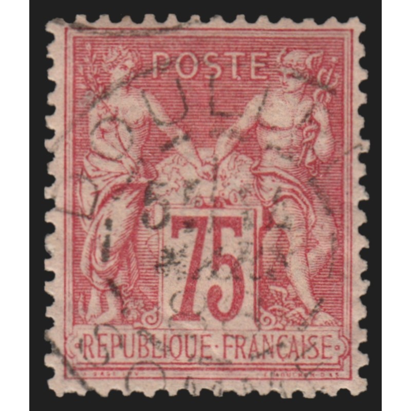 n°81, Sage 75c rose, Type II, oblitéré càd DOULLENS Somme - TB D'ASPECT