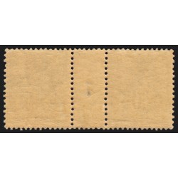 n°89, paire millésime 7, Sage 10c noir sur lilas, Type II, neuf ** - TB