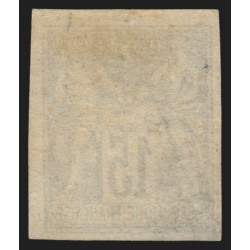 n°90b, non-dentelé, Sage 15c bleu, neuf * avec charnière - TB