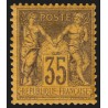 n°93, Sage 35c violet-noir, neuf * avec trace de ch. signé CALVES - TB