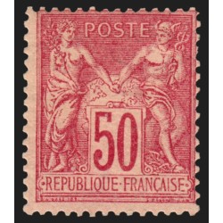 n°98, Sage 50c rose, Type II, neuf * légère trace de charnière - TB D'ASPECT