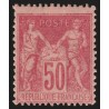 n°98, Sage 50c rose, Type II (N sous U), neuf * légère trace de charnière - TB