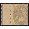 n°107, variété "piquage à cheval", Type Blanc 1c gris, neuf ** - SUPERBE