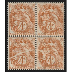 n°110, variété "grande balafre", Type Blanc 4c brun-jaune, neuf ** - SUPERBE