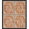 n°110, variété "grande balafre", Type Blanc 4c brun-jaune, neuf ** - SUPERBE