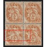 n°110, variété "grande balafre", Type Blanc 4c brun-jaune, neuf ** - SUPERBE