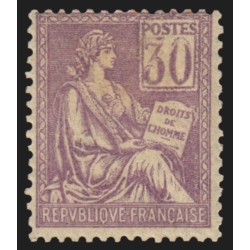 n°115, Mouchon 30c violet, neuf * avec légère trace de charnière - TB