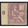 n°115a, variété "chiffres très déplacés" Mouchon 30c violet, neuf * - TB