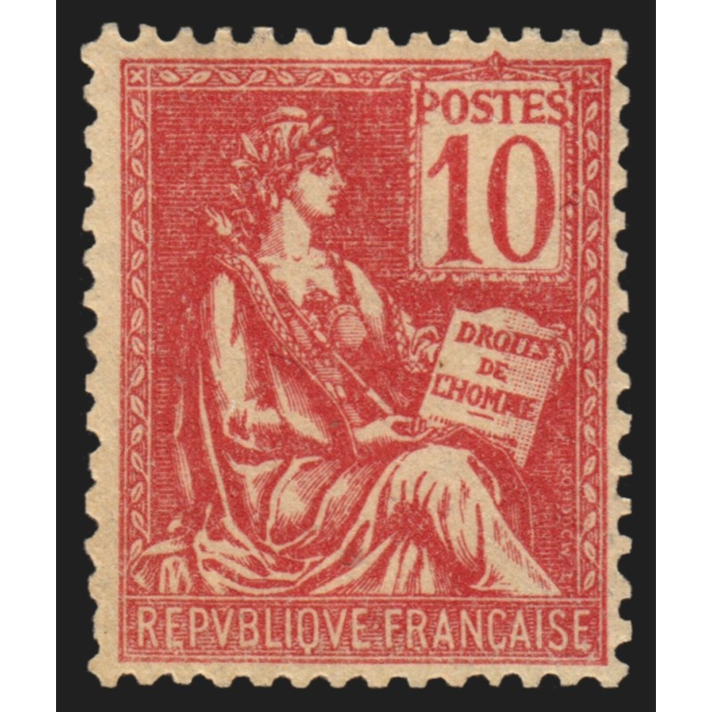 n°116, Mouchon 10c rouge, Type II, neuf ** sans charnière - B/TB
