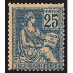 n°118, Mouchon 25c bleu, Type II, neuf ** sans charnière - B/TB