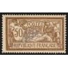 n°120b, variété "centre déplacé", Merson 50c brun-foncé et gris, neuf * - TB