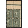 n°130, variété "piquage à cheval" Semeuse lignée 15c vert-gris, neuf ** - TB
