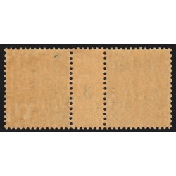 n°130a, paire millésime 3, Semeuse lignée 15c vert-gris, Type II, neuf ** - TB