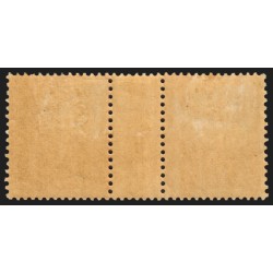 n°131, paire millésime 3, Semeuse lignée 20c brun-lilas, neufs * - B/TB