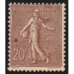n°131, variété "anneau-lune / goutte d'eau", 20c brun-lilas, neufs * - TB