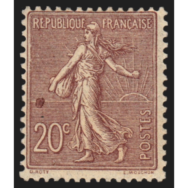 n°131, variété "anneau-lune / goutte d'eau", 20c brun-lilas, neufs * - TB