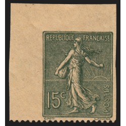 n°130, variété "dentelé sur 1 seul côté" coin de feuille, neuf ** - SUPERBE