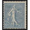 n°132f, variété "anneau-lune", Semeuse lignée 25c bleu, neuf * - TB