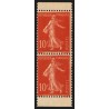 n°135d, paire verticale de carnet, Type I, neuf ** sans charnière - TB
