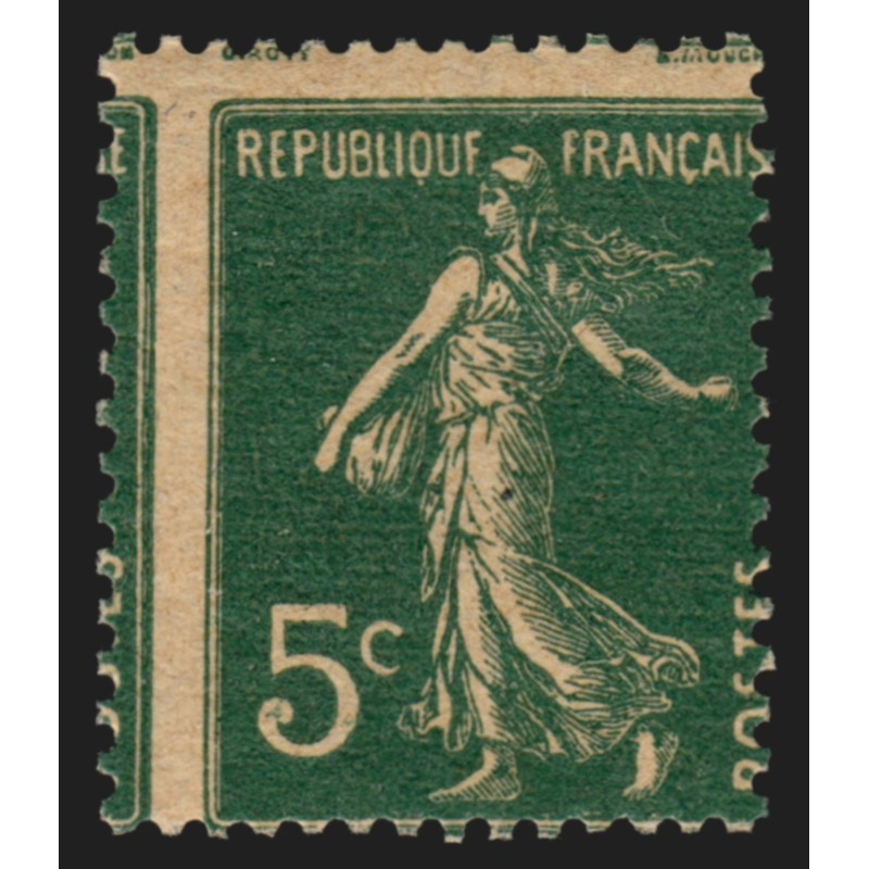 n°137w, variété "piquage à cheval" sur papier GC, neuf ** sans charnière - SUP