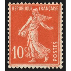 n°137f, Type II, Semeuse 10c rouge, neuf ** sans charnière - TB D'ASPECT