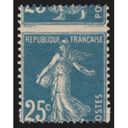 n°140j, variété "piquage à cheval", Semeuse 25c bleu, Type III, neuf ** SUPERBE
