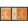 n°141/141a, les 2 nuances, Semeuse 30c orange + foncé, neufs ** sans charnière