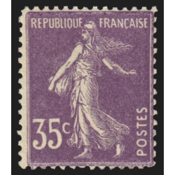 n°142b, Semeuse 35c violet, Type II, neuf ** sans charnière - TB