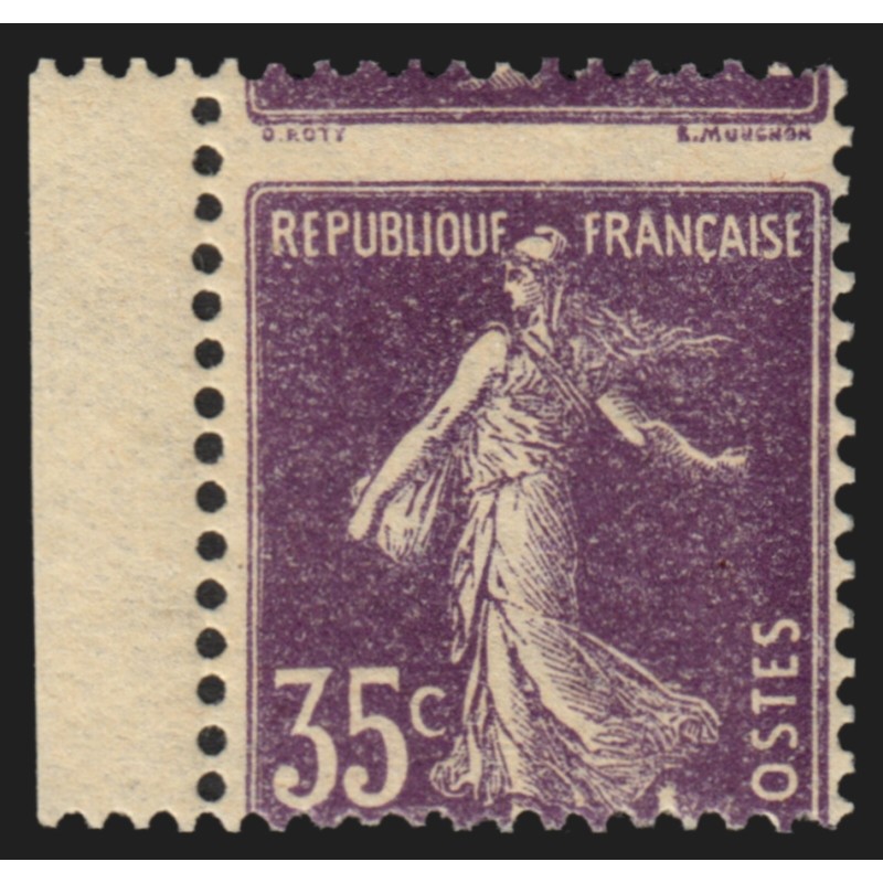 n°142, variété "piquage à cheval", Semeuse 35c violet, neuf ** - TB