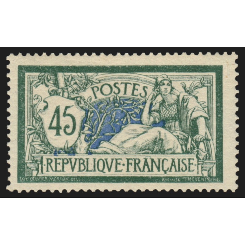 n°143, Merson 45c bleu et vert, neuf ** sans charnière - TB